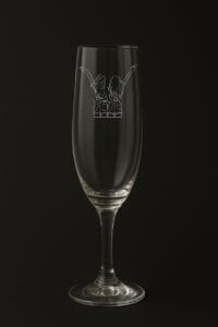 Prévisualisation flûte à champagne personnalisable avec illustration amitié pour cadeau témoin mariage